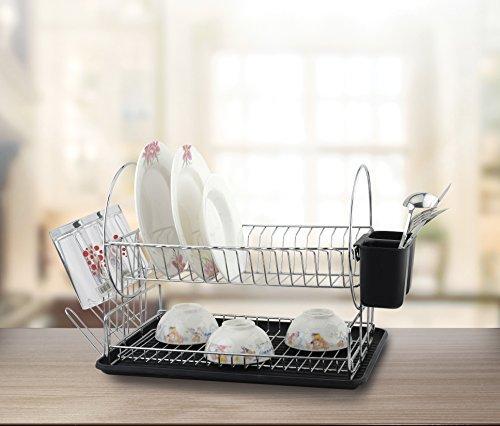 Sweet Home Collection 3 Piece Dish Drainer Rack Set 12 X 19 X 5 Sil Humble Assistance Llc