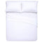 KETHER Luxury Hotel Collection Double Brushed Microfiber - 1800 Series - Twin Size Sheet Set with 15 Inch Deep Pocket (Solid White) - 3 Piece Set - Wrinkle Free, Stain Resistant Bed Sheet Set