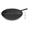 Home-Complete HC-5003 Frying Pans-Set of 3 Cast Iron Pre-Seasoned Nonstick Skillets in 10”, 8”, 6” Cook Eggs, Meat, Pancakes, and More-Kitchen Cookware, 3-Pack, Black