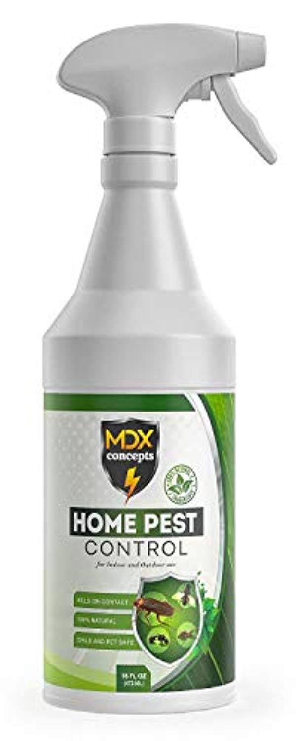 MDXconcepts Organic Home Pest Control Spray - Kills & Repels, Ants, Roaches, Spiders, and Other Pests Guaranteed - All Natural Insect Killer - Child & Pet Safe - Indoor/Outdoor Spray - 16oz