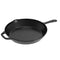 Home-Complete HC-5003 Frying Pans-Set of 3 Cast Iron Pre-Seasoned Nonstick Skillets in 10”, 8”, 6” Cook Eggs, Meat, Pancakes, and More-Kitchen Cookware, 3-Pack, Black