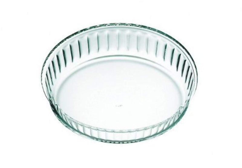 Simax Clear Glass Fluted Cake Dish, Deep | Heat, Cold and Shock Proof, Made in Europe, 10.25 Inch