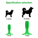 Wisedom Dog Toothbrush Stick-Puppy Dental Care Brushing Stick Effective Doggy Teeth Cleaning Massager Nontoxic Natural Rubber Bite Resistant Chew Toys for Dogs Pets (Green-Small)