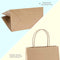 Halulu 100pcs 5.25" x 3.75" x 8 " Brown Kraft Paper Bags,Handled, Shopping, Gift, Merchandise, Carry, Retail,Party Bags