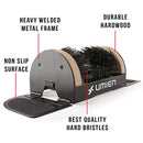 Umien Boot Scraper Brush Outdoor - Deluxe Folding Boot Cleaner Scrubber, No Mounting Required Indoor and outdoor use - Includes Extra Shoe Brush - Easy to Use For Children & Adults