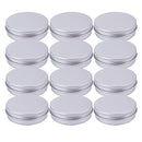 Tosnail 4 oz Aluminum Screw Top Round Tins Empty Tins - Pack of 12