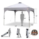 ABCCANOPY Canopy Tent 10 x 10 Pop-Up Commercial Canopy Instant Shelter Tents Popup Outdoor Portable Shade with Wheeled Carry Bag Bonus 4 x Weight Bags, 4 x Ropes& 4 x Stakes, Red