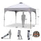 ABCCANOPY Canopy Tent 10 x 10 Pop-Up Commercial Canopy Instant Shelter Tents Popup Outdoor Portable Shade with Wheeled Carry Bag Bonus 4 x Weight Bags, 4 x Ropes& 4 x Stakes, Red