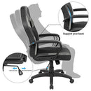 Furmax Office Chair Desk Leather Gaming Chair, High Back Ergonomic Adjustable Racing Chair,Task Swivel Executive Computer Chair Headrest and Lumbar Support (Black)