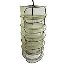 Ipomelo Hanging Herb Dring Rack Dry Net 2ft 6 Layer w/Zipper Opening Green Mesh