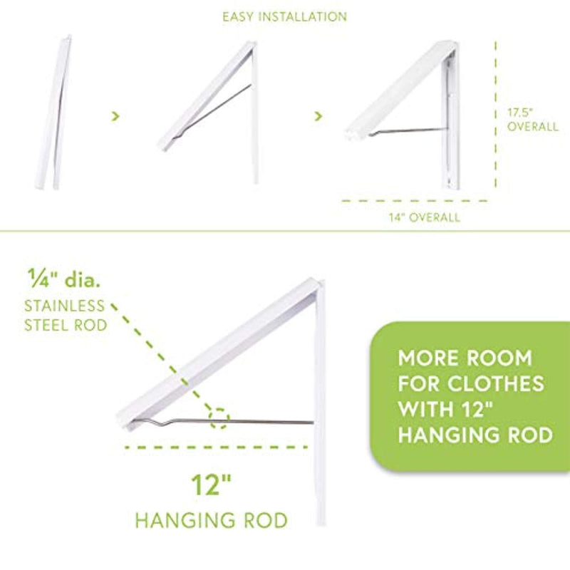 InstaHanger Closet Organizer, The Original Folding Drying Rack, Wall Mount