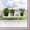 Window Sill Shelf-Window Organizer Rack Hanger Two Powerful Adhesive Stickers Hassle-Free Installation-Hold Up to 15lbs-12.4"x5.7"x2.3"-Good for Plants/Flowers/Herb Pots/Seed Starter-White