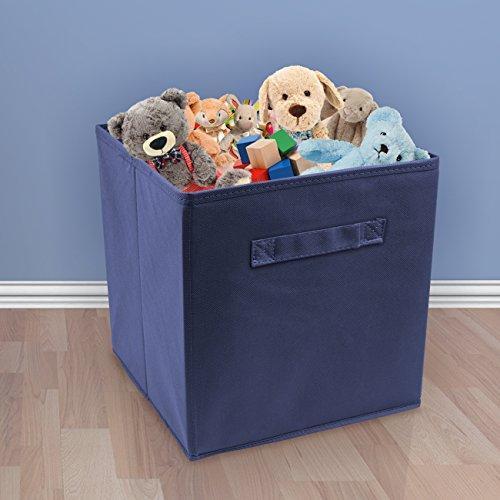 Sorbus Storage Cube Basket Bin, 6 Pack Navy Blue