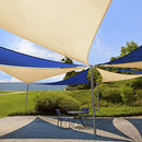 Windscreen4less 8' x 8' x 8' Triangle Sun Shade Sail - Beige Durable UV Shelter Canopy for Patio Outdoor Backyard - Custom Size Available