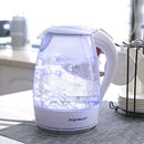 Aigostar Eve - Glass Electric Tea Kettle 1.7L 57OZ Cordless Electric Kettle for Boiling Water with Blue Led