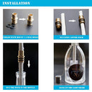 Tiki Torch Kit,Torch Wicks and Brass Wick Mount, Table Top Torch Lantern Kit 8 PCS(bottle not included)