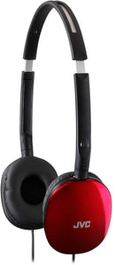 JVC Black Flat and Foldable Colorful Flats On Ear Headphone with 3.94 foot Gold Plated Phone Slim Plug HAS160B