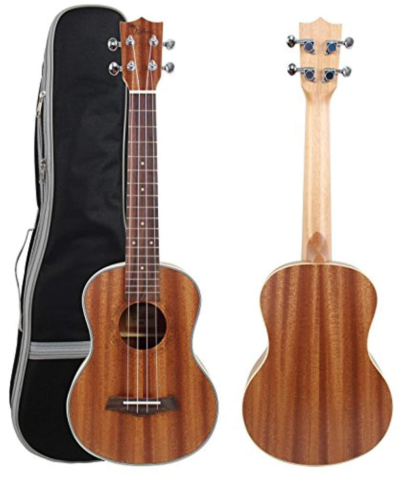 Kulana Deluxe Tenor Ukulele, Mahogany Wood with Binding and Aquila Strings + Gig Bag