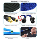 2018 Upgraded Expandable Garden Hose,Best 50 Ft Flexible Water Hose with 9 High Pressure Spray Nozzle,Solid Brass Connector Fittings no Rust&Leak, Double Latex Core&Extra Strength Fabric(50FT) (black)