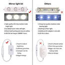 LED Vanity Mirror Lights Kit, 3M/10Ft Ultra Bright White LED Lights Strip Dimmable Makeup Mirror Lights Waterproof LED Module Lights, 6000K 1200LM,Mirror Not Included