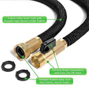 Cabin Obsession Expandable Garden Hose Kit - The Best Flexible, Lightweight, Yet Heavy Duty Outdoor Expanding Water Hose - 50 ft Long When Expanded - Color Black