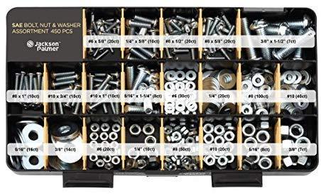 Deluxe Hardware Assortment Kit with Professional"No Mix" Case (1,300 Piece, 60 Sizes, Nuts, Bolts, Washers & Screws)