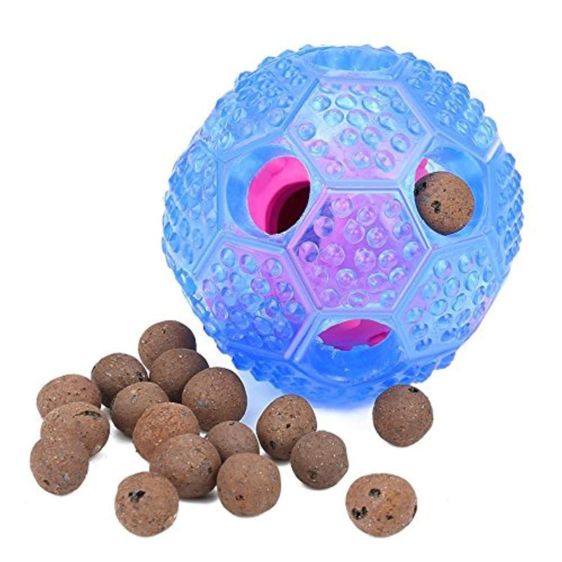 Rosmax Interactive Dog Toy - IQ Treat Ball Food Dispensing Toys for Small Medium Large Dogs Durable Chew Ball - Nontoxic Rubber and Bouncy Dog Ball - Cleans Teeth