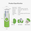 LEIZHAN OTG 32GB USB Flash Drive USB 2.0 Micro USB Pen Drive Memory Stick u Disk (Blue)