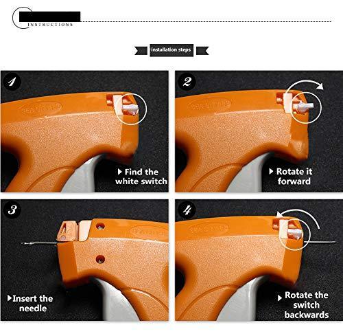 BTSD-home 2PCS Standard Tagging Gun Kit for Clothing Includes 5000 2" Attachments and 10 Needles Tagging Applications for Warehouse Yard Sale