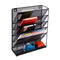 Wall Hanging File Holder Organizer for Office Home, 5-Tier Black Metal- Yuugen Products