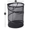 Smart Design Deluxe Mesh Pop Up Square Laundry Hamper w/ Side Pocket & Handles - VentilAir Fabric Collapsible Design - for Clothes & Laundry - Home - (Holds 2 Loads) (14 x 23 Inch) [Black]