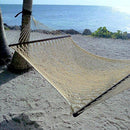 Caribbean Rope Hammock - 55 Inch - Soft-Spun Polyester (Natural Cream)