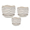 White Ceramic Flower Plant Pots Indoor Garden Plants Containers with Saucers, Set of 3