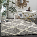 Safavieh Dallas Shag Collection SGD257A Dark Grey and Ivory Area Rug (8'6" x 12')