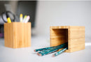 Tosnail 100% Bamboo Wood Desk Pen Pencil Holder Desk Organizer