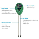 3-in-1 Soil Moisture Sensor Meter, PH acidity Tester and Light Meter, Plant Tester, Helpful For Garden, Farm, Lawn, Indoor & Outdoor (No Battery needed)