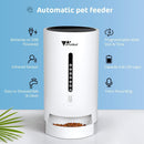 amzdeal Automatic Cat Feeder Dog Feeder Cat Food Dispenser with Programmable Meal Size and Time, 4 Meals per Day, Suitable for Dog and Cat