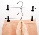 Tosnail 12 Pack Add-On Hangers Stackable Hangers Metal Pants Skirt Hangers Cascading Hangers with 2-Adjustable Clips