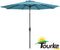 Tourke 9 Ft Patio Umbrella Outdoor Table Umbrella Crank, 8 Rids, Push Button Tilt,for Garden, Deck, Backyard, Swimming Pool and More (Sky Blue)