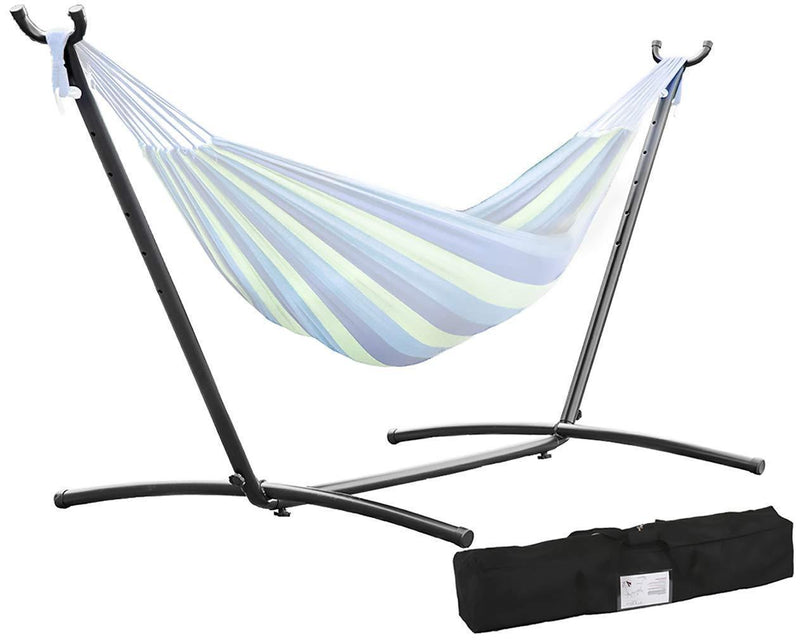 FDW Hammock Stand Portable Heavy Duty Hammock Stand Portable Steel Stand Only for Outdoor Patio or Indoor with Carrying Case