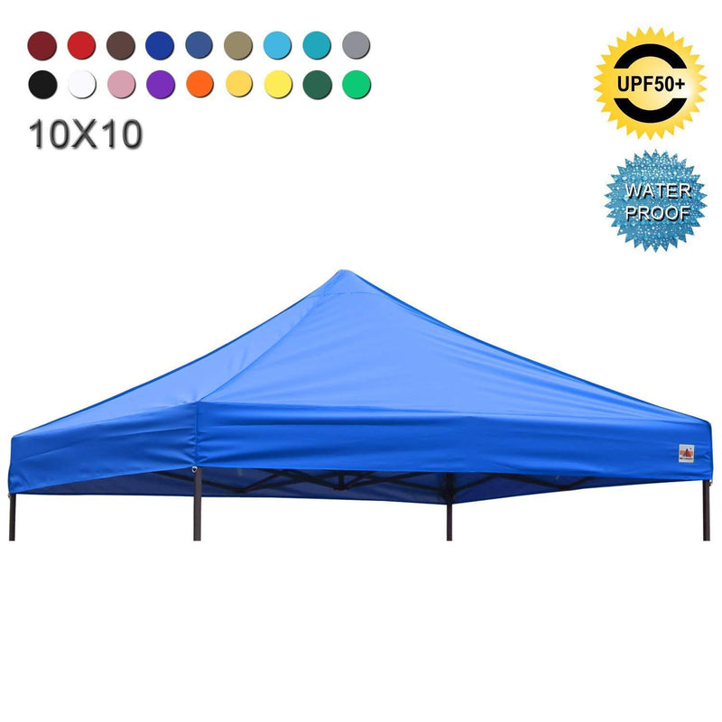 ABCCANOPY Pop Up Canopy Replacement Top Cover 100% Waterproof Choose 18+ Colors (Top White)