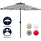 Sunnyglade 11Ft Patio Umbrella Garden Canopy Outdoor Table Market Umbrella with Tilt and Crank (Black and White)