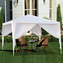 civilys White Outdoor Gazebo Canopy Tent, Party Tent Gazebo Wedding BBQ Beach Tent Waterproof Sun Shelter (10' x 10' with 4 Sidewalls)