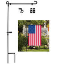 HOOSUN Garden Flag Stand Yard Flag Stand Pole Holder 36.5"" H x 16.5"" W Fits 12.5"" x 18"" Flag Without Flag