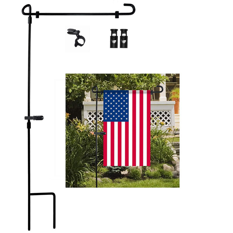 HOOSUN Garden Flag Stand Yard Flag Stand Pole Holder 36.5"" H x 16.5"" W Fits 12.5"" x 18"" Flag Without Flag