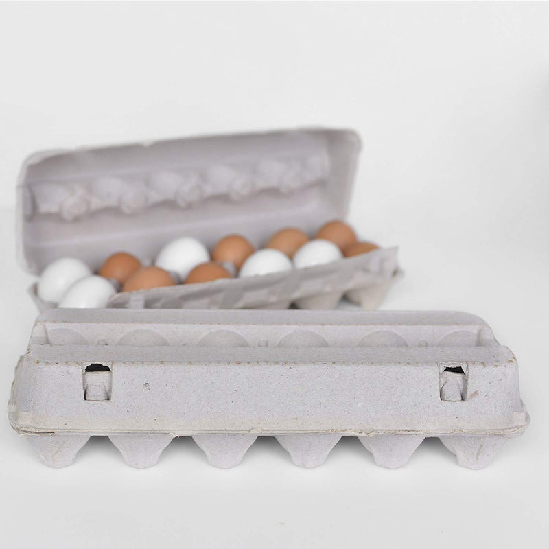 Blank Egg Cartons Bulk Pack of 25- One Dozen Egg Cartons With Labels Included