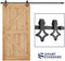 5FT Heavy Duty Sturdy Sliding Barn Door Hardware Kit -Super Smoothly and Quietly - Simple and Easy to Install - Includes Step-by-Step Installation Instruction -Fit 30" Wide Door(Rhombic Shape Hanger)