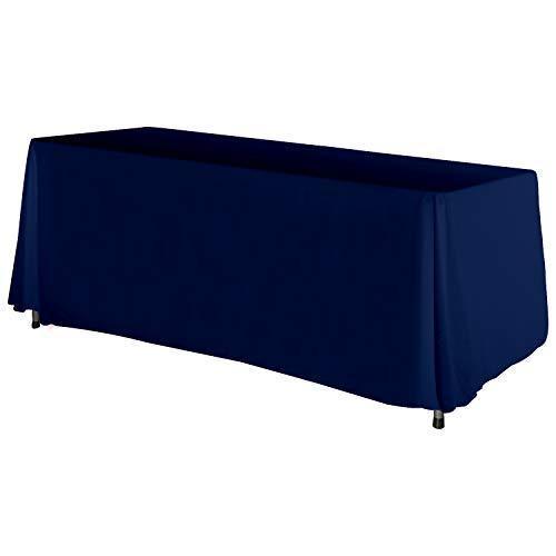 ABCCANOPY 6 FT Rectangle Tablecloth Table Cover for Rectangular Tables in Washable Polyester-Great for Buffet Table Parties Holiday Dinner, Wedding & More Navy Blue