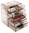 Sorbus Cosmetics Makeup and Jewelry Big Storage Display-Stylish Vanity, Bathroom Case, 4 Large, 2 Small Drawers, Clear