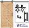 5FT Heavy Duty Sturdy Sliding Barn Door Hardware Kit -Super Smoothly and Quietly - Simple and Easy to Install - Includes Step-by-Step Installation Instruction -Fit 30" Wide Door(Rhombic Shape Hanger)